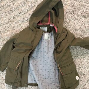 Zara Hooded Jacket in Olive Green